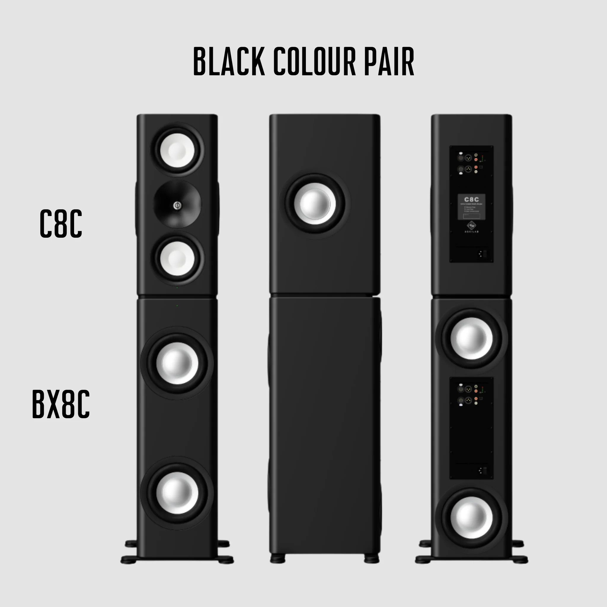 AsciLab C8C / BX8C Cardioid Active Speakers and Bass Stand (Pair) PREORDER - Image 6