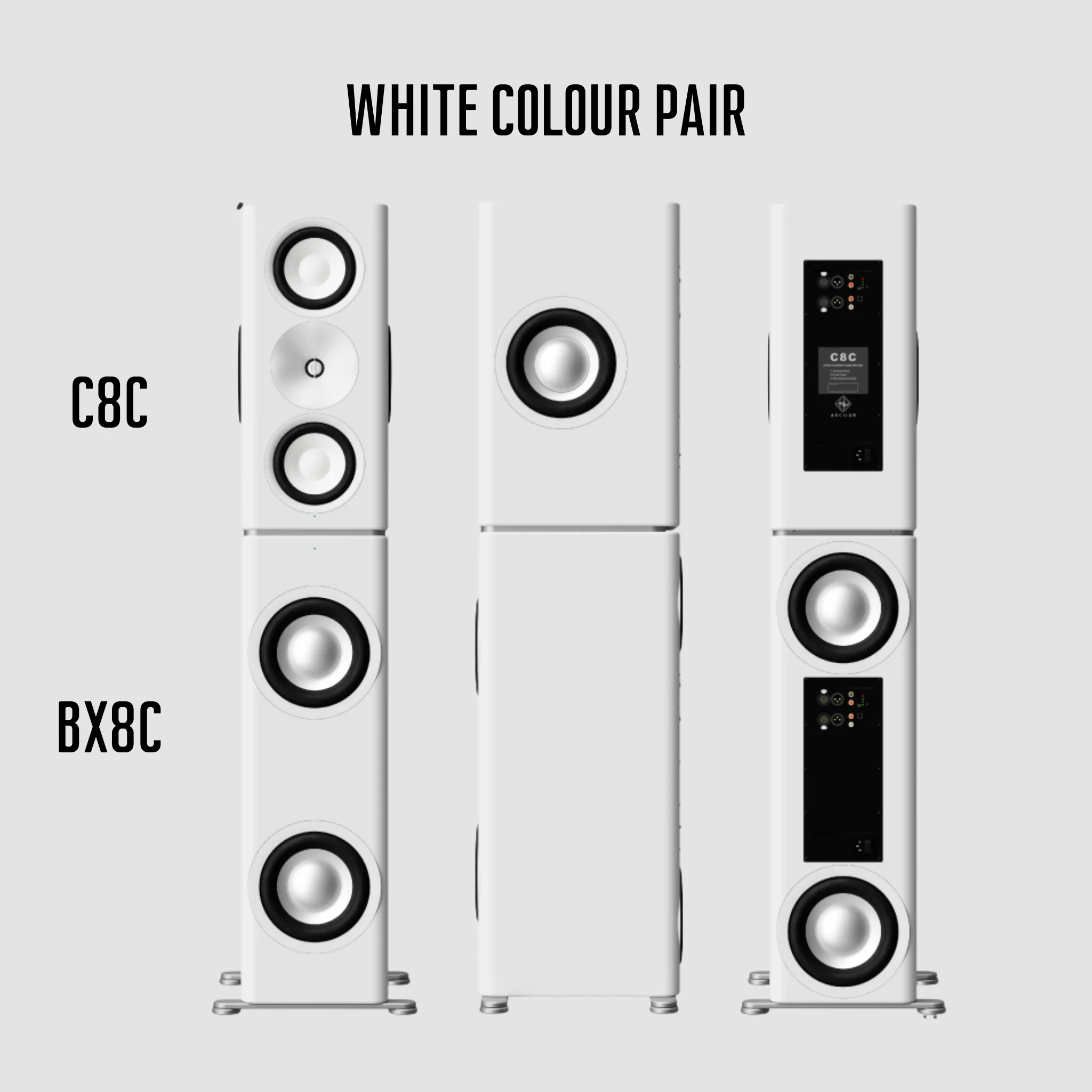 AsciLab C8C / BX8C Cardioid Active Speakers and Bass Stand (Pair) PREORDER - Image 7